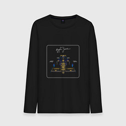 Лонгслив хлопковый мужской F1 Lotus Senna, цвет: черный
