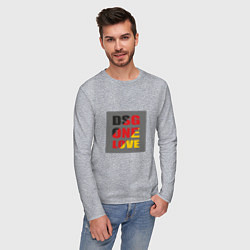 Лонгслив хлопковый мужской Коробка DSG, цвет: меланж — фото 2