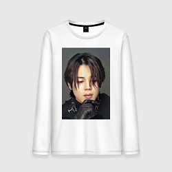 Лонгслив хлопковый мужской Handsome Jimin, цвет: белый