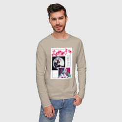 Лонгслив хлопковый мужской Надзуна Нанакуса art, цвет: миндальный — фото 2