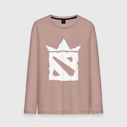 Лонгслив хлопковый мужской Dota king, цвет: пыльно-розовый