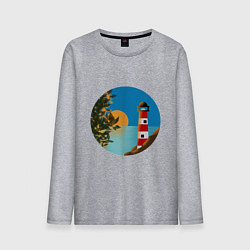 Мужской лонгслив Маяк на закате