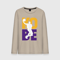 Лонгслив хлопковый мужской Kobe fly, цвет: миндальный