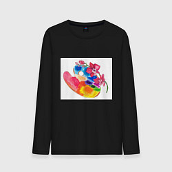 Мужской лонгслив Палитра с цветком Орхидея