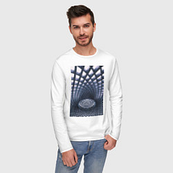 Лонгслив хлопковый мужской Архитектура будущего, цвет: белый — фото 2
