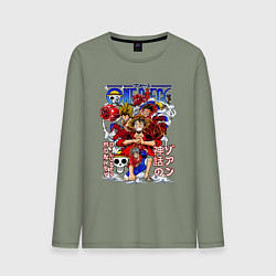 Мужской лонгслив Манки Д Луффи соломенная шляпа