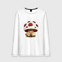 Лонгслив хлопковый мужской Мультяшный Джоел Last of Us, цвет: белый