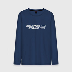 Лонгслив хлопковый мужской Counter Strike 2, цвет: тёмно-синий