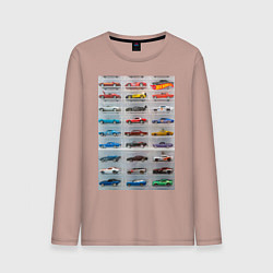 Мужской лонгслив Hot Wheels - collection Автомобили на полке