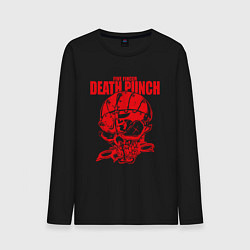 Лонгслив хлопковый мужской Five Finger Death Punch череп, цвет: черный