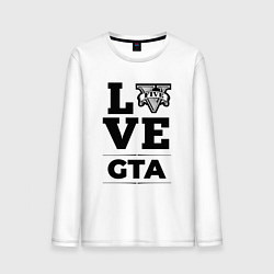Лонгслив хлопковый мужской GTA love classic, цвет: белый