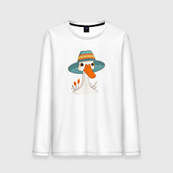 Мужской лонгслив Гусь в шляпе