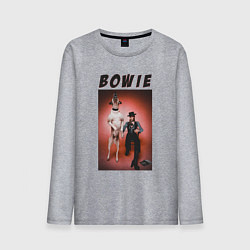 Лонгслив хлопковый мужской David Bowie Diamond Dogs, цвет: меланж