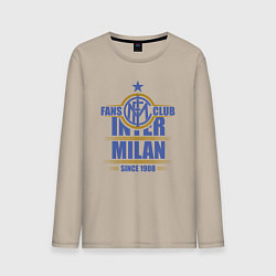 Лонгслив хлопковый мужской Inter Milan fans club, цвет: миндальный