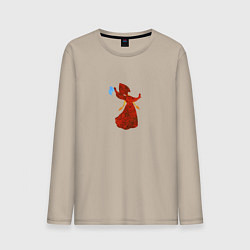 Лонгслив хлопковый мужской Василиса Прекрасная, цвет: миндальный