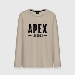 Лонгслив хлопковый мужской Apex Legends логотип, цвет: миндальный