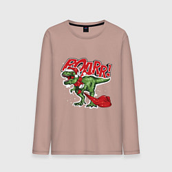 Мужской лонгслив Santa t rex gifts