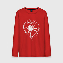 Лонгслив хлопковый мужской Spider love, цвет: красный