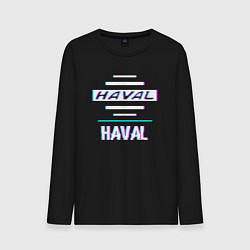 Мужской лонгслив Значок Haval в стиле glitch