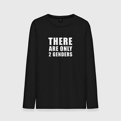 Лонгслив хлопковый мужской There are only 2 genders, цвет: черный