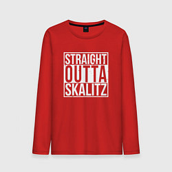 Лонгслив хлопковый мужской Straight outta Skalitz, цвет: красный