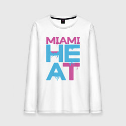 Лонгслив хлопковый мужской Miami Heat style, цвет: белый