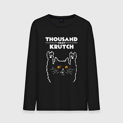 Лонгслив хлопковый мужской Thousand Foot Krutch rock cat, цвет: черный