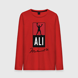 Лонгслив хлопковый мужской Muhammad Ali boxer, цвет: красный