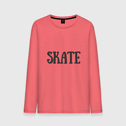 Лонгслив хлопковый мужской Skate, цвет: коралловый