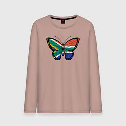 Лонгслив хлопковый мужской ЮАР бабочка, цвет: пыльно-розовый