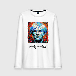 Лонгслив хлопковый мужской Andy Warhol - celebrity, цвет: белый