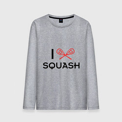 Лонгслив хлопковый мужской I Love Squash, цвет: меланж