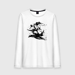 Лонгслив хлопковый мужской Street Fighter Chun-Li, цвет: белый