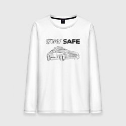 Мужской лонгслив Stay safe black
