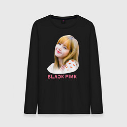 Лонгслив хлопковый мужской Lisa Blackpink, цвет: черный