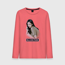 Лонгслив хлопковый мужской Jennie Blackpink, цвет: коралловый