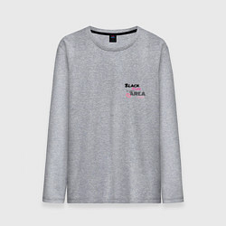 Мужской лонгслив Поцелуйчик Блэк Пинк in you area - мини