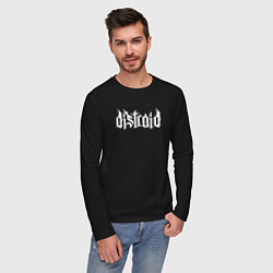 Лонгслив хлопковый мужской Логотип Distraid, цвет: черный — фото 2