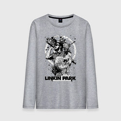 Лонгслив хлопковый мужской Linkin Park all, цвет: меланж