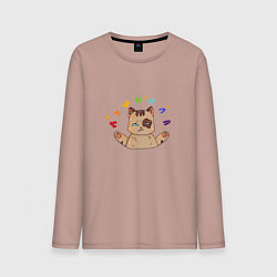 Мужской лонгслив Котик душнила