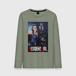 Лонгслив хлопковый мужской Resident frendship, цвет: авокадо