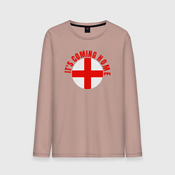 Лонгслив хлопковый мужской Coming home England, цвет: пыльно-розовый