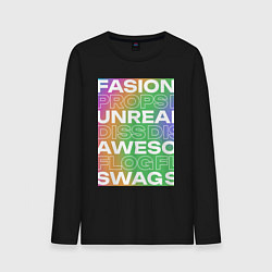 Лонгслив хлопковый мужской Fasion-Style, цвет: черный