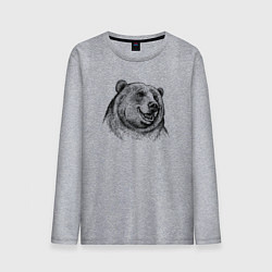 Мужской лонгслив Медведь улыбается