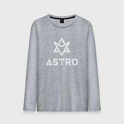 Лонгслив хлопковый мужской Astro logo, цвет: меланж