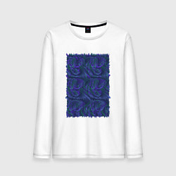 Мужской лонгслив Абстракция синий бит