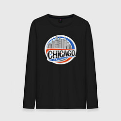 Лонгслив хлопковый мужской Chicago, цвет: черный