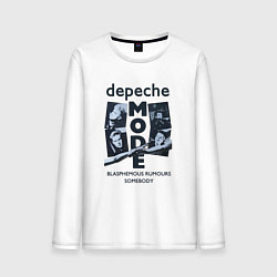 Лонгслив хлопковый мужской Depeche Mode - Blasphemous rumours somebody, цвет: белый