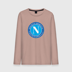 Лонгслив хлопковый мужской Napoli fc sport, цвет: пыльно-розовый