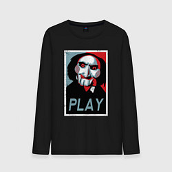 Лонгслив хлопковый мужской Play saw, цвет: черный